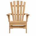 Chaise de jardin en bois avec dossier réglable et accoudoirs