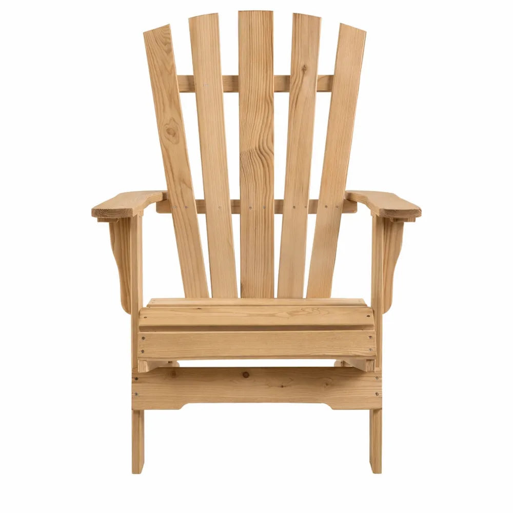 Chaise de jardin en bois avec dossier réglable et accoudoirs