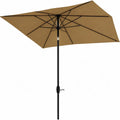 Parasol inclinable rectangulaire imperméable avec toile durable