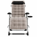 Chaise longue extérieur réglable avec coussin pour piscine et camping