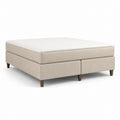 Ensemble lit double avec matelas beige en polyester 160 x 200 cm