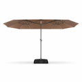 Grand parasol double avec LED, idéal pour extérieur