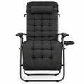 Transat de Plage Pliable avec Coussin et Porte-gobelet