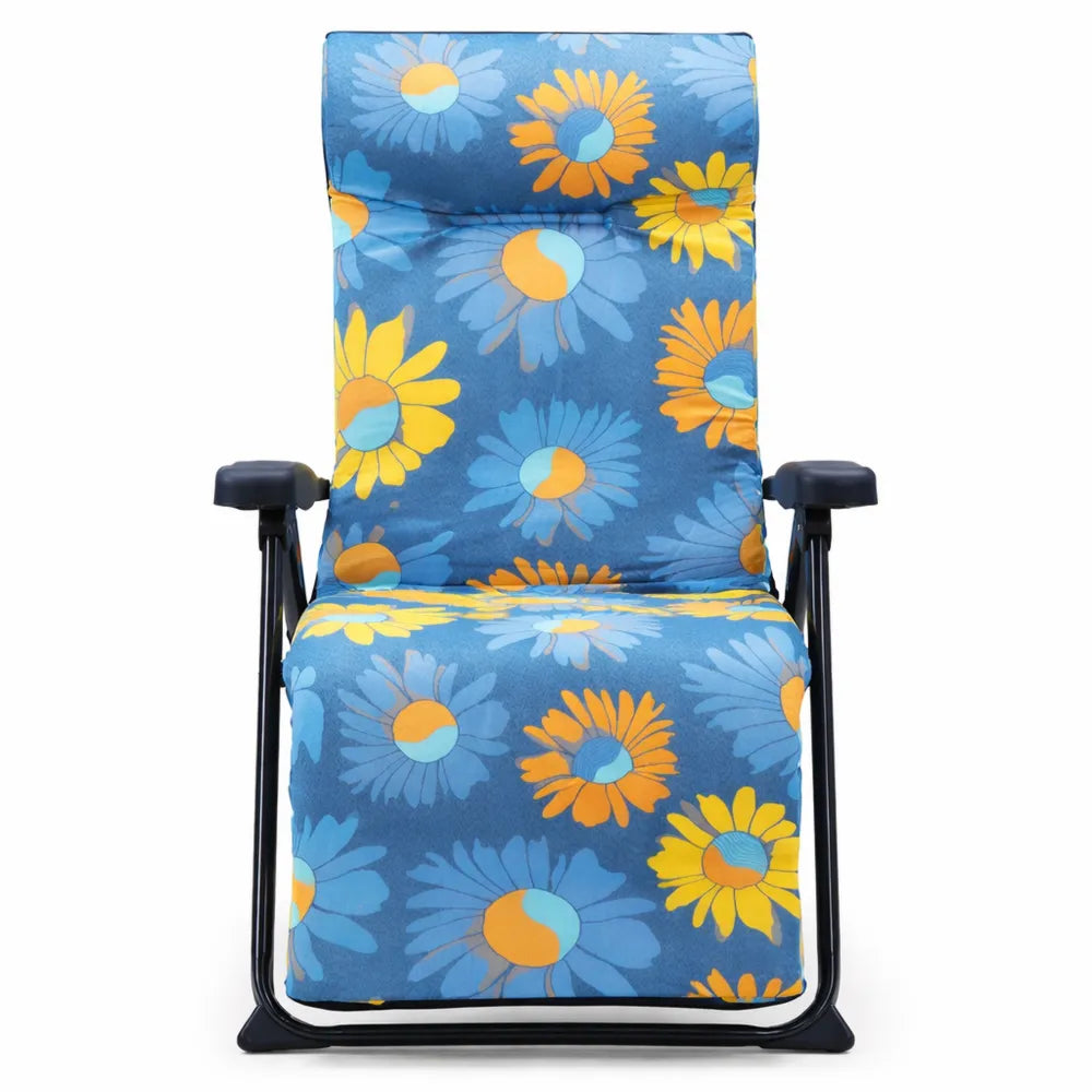 Transat de Jardin Réglable avec Coussin Lavable