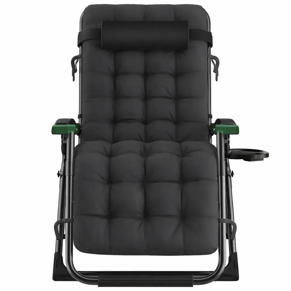 Chaise de Relaxation Pliante Extérieure avec Coussin et Housse