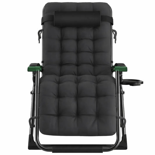 Chaise de Relaxation Pliante Extérieure avec Coussin et Housse