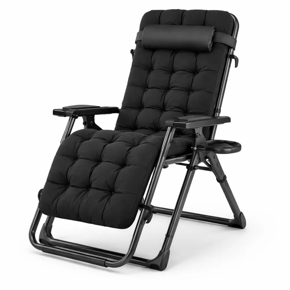 Chaise Relax Extérieure Pliante 240 kg avec Coussin