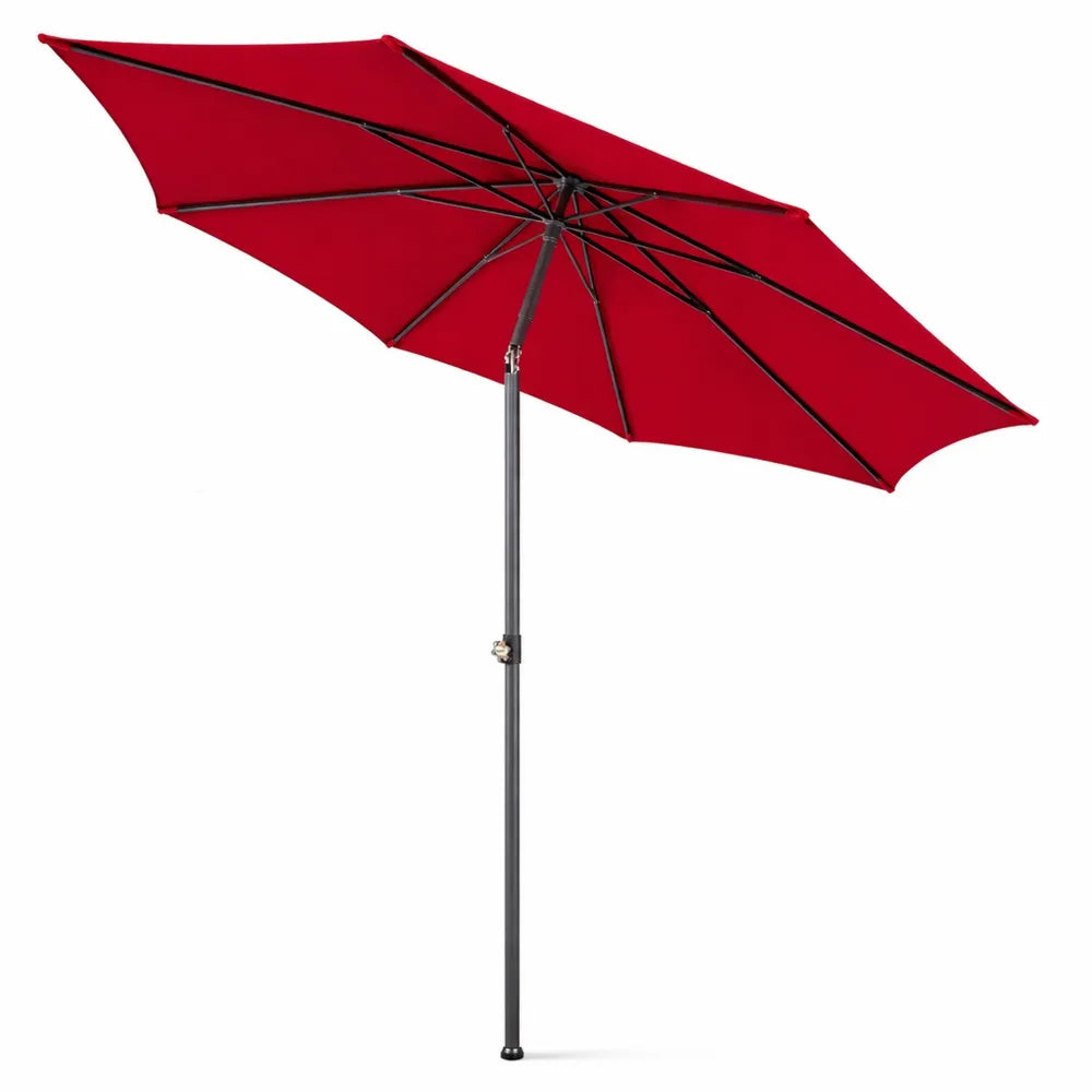 Grand Parasol Rond Rouge 270 cm