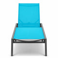 Transat de Jardin Pliable en Aluminium avec 5 Positions Réglables pour Extérieur