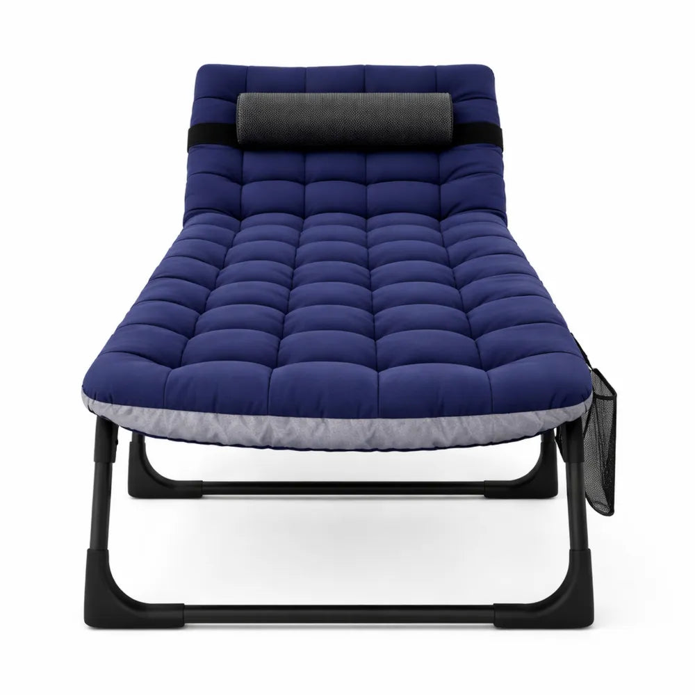 Chaise longue rétractable, ajustable, idéale pour extérieur et détente