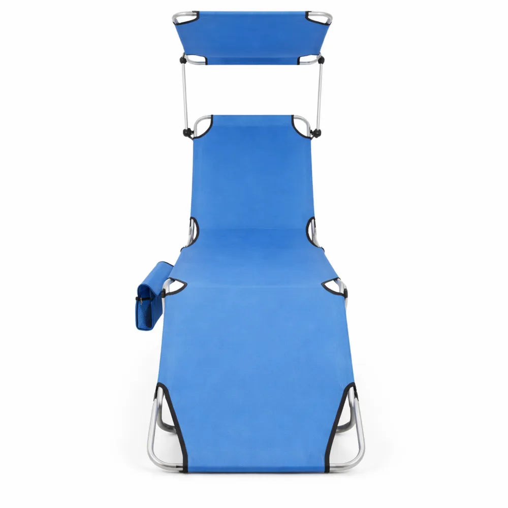 Transat Inclinable 5 Positions avec Auvent 360° pour Jardin