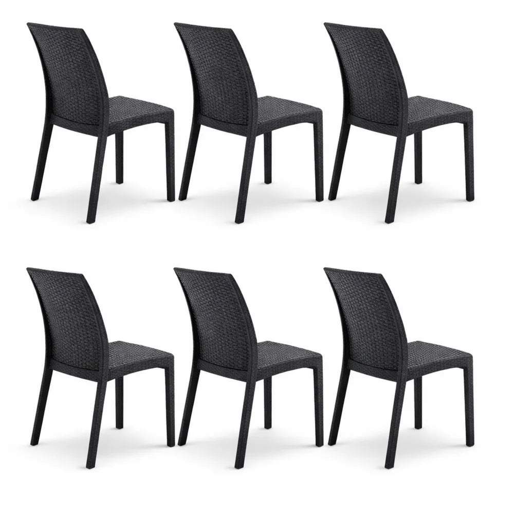 Lot de chaises empilables en plastique pour extérieur
