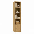 Bibliothèque colonne avec porte chêne clair en panneaux de particules 40 x 30 x 180 cm